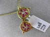 ESTATE 1.03CT DIAMOND & AAA RUBY 14K YELLOW GOLD 3D SUN GLASSES FLOATING PENDANT