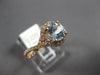 ESTATE 1.05CT DIAMOND & AAA AQUAMARINE 14KT ROSE GOLD INFINITY ENGAGEMENT RING