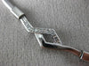 ANTIQUE 1CT DIAMOND 14K WHITE GOLD 3D CLASSIC LINK ITALIAN NECKLACE #15797