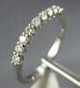 ESTATE .24CT DIAMOND 14KT WHITE GOLD 3D NINE STONE SHARED PRONG ANNIVERSARY RING
