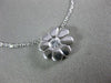 ESTATE .17CT DIAMOND 18KT WHITE GOLD 3D CLASSIC FLOWER SOLITAIRE PENDANT #23001