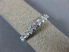 .86CT DIAMOND 14KT WHITE GOLD 3D 3mm SHARE PRONG SEMI ETERNITY ANNIVERSARY RING