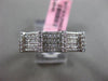 ESTATE WIDE .90CT DIAMOND 18KT WHITE GOLD 3D 5 ROW FLAT WEDDING ANNIVERSARY RING