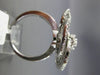 ESTATE MASSIVE 1.34CT ROUND DIAMOND 14K WHITE GOLD 3D OPEN FLOWER COCKTAIL RING