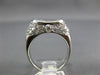 ANTIQUE 1.40CT ROUND DIAMOND 18KT WHITE GOLD 3D CLASSIC CONCAVE FUN RING #9234