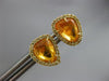 ESTATE 2.15CT DIAMOND & AAA YELLOW SAPPHIRE 18KT YELLOW GOLD HALO STUD EARRINGS