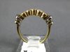 ESTATE .38CT DIAMOND 14KT YELLOW GOLD 5 STONE SEMI BEZEL ANNIVERSARY RING #4364