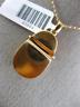 ESTATE LARGE .43CT DIAMOND 14KT ROSE GOLD 3D BABY SHOE PAVE FUN FLOATING PENDANT