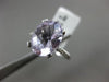 ESTATE LARGE 3.84CT DIAMOND & LIGHT AMETHYST 14KT WHITE GOLD HALO SOLITAIRE RING