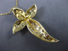 ESTATE LARGE .74CT DIAMOND 14KT YELLOW GOLD PAVE CROSS FLOATING PENDANT #17554
