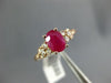 1.15CT DIAMOND & AAA RUBY 14KT ROSE GOLD 3D OVAL & ROUND CLASSIC ENGAGEMENT RING