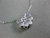 ESTATE .17CT DIAMOND 18KT WHITE GOLD 3D CLASSIC FLOWER SOLITAIRE PENDANT #23001