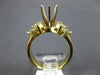 ESTATE .90CT DIAMOND 14KT YELLOW GOLD PRINCESS SEMI MOUNT ENGAGEMENT RING #16536