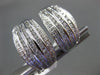 ESTATE LARGE 1.62CT DIAMOND 18KT WHITE GOLD MULTI ROW CHANNEL CLIP ON EARRINGS