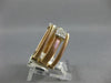 ESTATE WIDE .25CT DIAMOND 14KT WHITE & ROSE GOLD 3D FLEXIBLE SQUARE CLUSTER RING