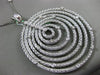 ESTATE MASSIVE 1.23CT DIAMOND 18KT WHITE GOLD ETOILE WOVEN MESH CIRCULAR PENDANT