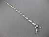 ESTATE .60CT DIAMOND 14K WHITE GOLD 3D FLOWER BY THE YARD TENNIS BRACELET #26322