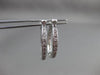 ESTATE .45CT DIAMOND 14K WHITE GOLD DOUBLE SIDED HUGGIE HOOP EARRINGS  #22504