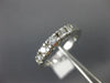 ESTATE .46CT DIAMOND 14KT WHITE GOLD FILIGREE FIVE STONE ANNIVERSARY RING #5723