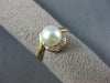 ESTATE .15CT DIAMOND & AAA SOUTH SEA PEARL 14KT YELLOW GOLD SOLITAIRE RING #2194