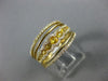 ESTATE WIDE .88CT DIAMOND & AAA YELLOW SAPPHIRE 14K YELLOW GOLD ANNIVERSARY RING