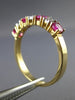 ESTATE .90CT DIAMOND & AAA RUBY 14KT YELLOW GOLD WEDDING ANNIVERSARY RING #17746