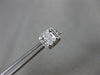 ESTATE .61CT DIAMOND PRINCESS CUT 14K WHITE GOLD 3D SOLITAIRE HALO STUD EARRINGS