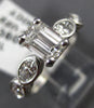 ESTATE 2.24CT EMERALD CUT DIAMOND 18KT WHITE GOLD CLASSIC ENGAGEMENT RING #21171