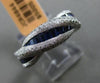 ESTATE 1.61CT DIAMOND & SAPPHIRE 14KT WHITE GOLD CRISS CROSS SEMI ETERNITY RING