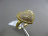 ESTATE .70CT DIAMOND 18KT YELLOW GOLD DOUBLE HEART MICRO PAVE CLASSIC LOVE RING