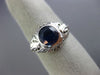 ANTIQUE 1.43CT AAA SAPPHIRE 14K WHITE GOLD 3D SOLITAIRE FILIGREE FUN RING #17356