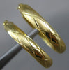 ESTATE 14KT YELLOW GOLD 3D CLASSIC MATTE & SHINY X LOVE HOOP EARRINGS #26314