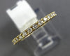 ESTATE .24CT DIAMOND 14KT YELLOW GOLD 3D SEMI ETERNITY WEDDING ANNIVERSARY RING