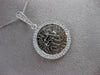 ESTATE .40CT DIAMOND 14KT WHITE GOLD 3D ROUND SHEMA ISRAEL PENDANT & CHAIN 24102