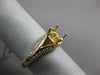 ESTATE .45CT DIAMOND 14K YELLOW GOLD FOUR PRONG ROUND SEMI MOUNT ENGAGEMENT RING