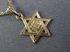 ESTATE 14KT YELLOW GOLD 3D HANDCRAFTED CLASSIC STAR OF DAVID ZION PENDANT #26160