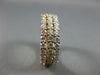 ESTATE WIDE 2.7CT DIAMOND 14K TRI COLOR GOLD ETERNITY STACKABLE ANNIVERSARY RING