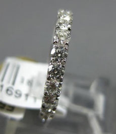 ESTATE 1.36CT DIAMOND 18KT WHITE GOLD CLASSIC ETERNITY WEDDING ANNIVERSARY RING
