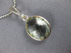 ESTATE 4.0CT AAA GREEN AMETHYST 14KT WHITE GOLD 3D OVAL CLASSIC BEZEL PENDANT