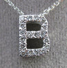 ESTATE .20CT DIAMOND 14KT WHITE GOLD 3D " B " INITIAL FLOATING PENDANT #19406