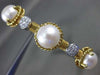 LARGE .55CT DIAMOND & AAA SOUTH SEA PEARL 18K TWO TONE GOLD 3D BANGLE BRACELET