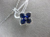 ESTATE .76CT DIAMOND & AAA SAPPHIRE 18KT WHITE GOLD FLOWER STAR FLOATING PENDANT