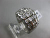 ESTATE 2.65CT ROUND & PRINCESS DIAMOND 14K WHITE GOLD 3D SEMI BEZEL WEDDING RING