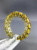 ESTATE LARGE 10.13CT  AAA YELLOW SAPPHIRE 14KT YELLOW GOLD 3D OVAL ETERNITY RING