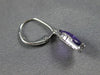 ESTATE 1.31CT DIAMOND & AAA AMETHYST 14KT WHITE GOLD TRAPEZOID HANGING EARRINGS