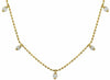 ESTATE 1.0CT DIAMOND 14K YELLOW GOLD CHANDELIER DIAMOND BY THE YARD FUN NECKLACE