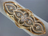 EXTRA LARGE 1.03CT DIAMOND 14KT ROSE GOLD OPEN FILIGREE FLOWER FULL FINGER RING