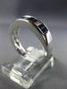 ESTATE 1.18CT DIAMOND & AAA SAPPHIRE 18KT WHITE GOLD CHANNEL ANNIVERSARY RING