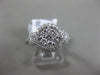 ESTATE WIDE .69CT DIAMOND 18KT WHITE GOLD 3D HALO CLUSTER FRIENDSHIP LOVE RING