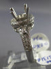 ESTATE .80CT DIAMOND 14K WHITE GOLD FILIGREE MILGRAIN SEMI MOUNT ENGAGEMENT RING
